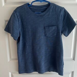 Janie and Jack Deep Blue Short Sleeve Slub Tee